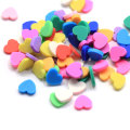 Großhandel 8 * 9MM Farbe Polymer Clay Herz streut Valentinstag Herz streut verschiedene sortierte billige Bulk Heart Slice Craft