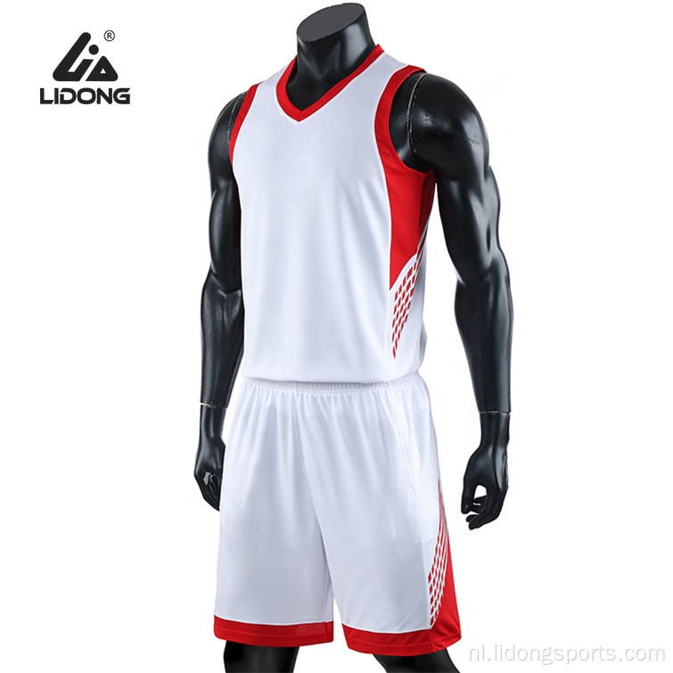 Nieuwste basketbal jersey ontwerp aangepast basketbaluniform
