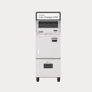 Máquina de dispensador de caixa e moedas para pagamento de utilidade