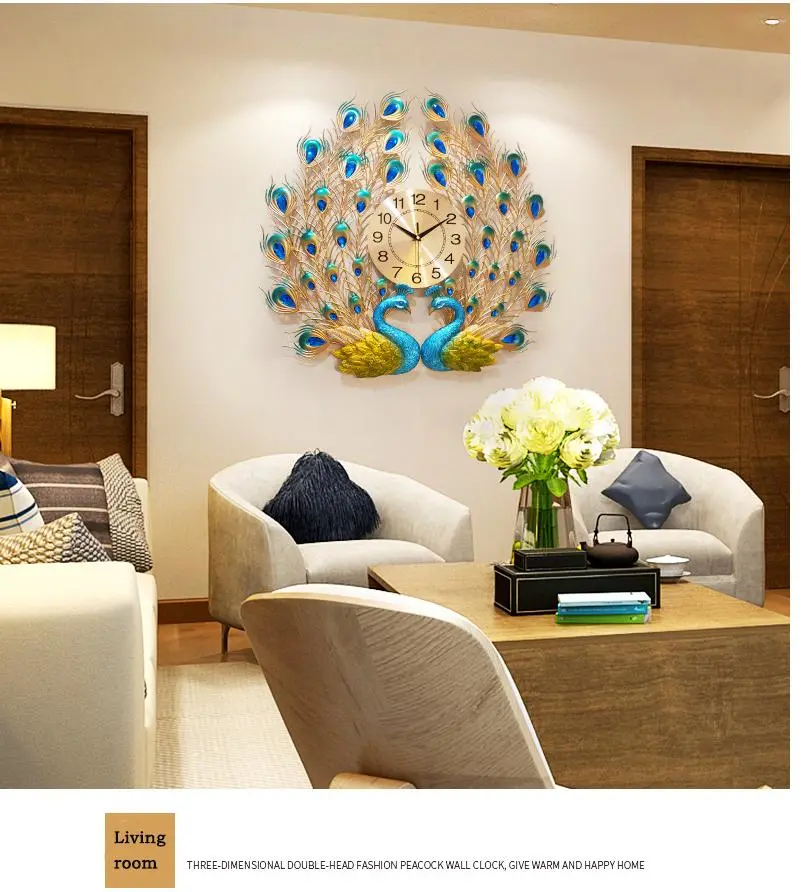 Decorative Wall Clock European Clock for Living Room