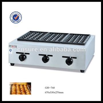 Commercial 3 Plates Gas Takoyaki Machine