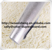 matt silver aluminium foil embossed paper,embossed gold paper