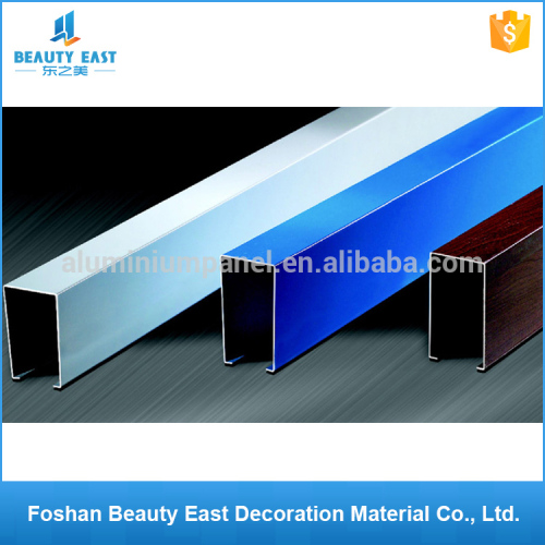 Great quality building materials metal ceilings square aluminum U-shape linear ceiling