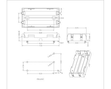 Dual Battery Holder For 18650 Solder Tail