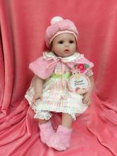 22" Winding pink silicone vinyl doll