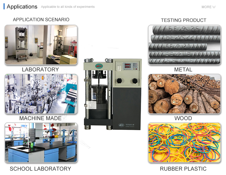 Stable cube concrete compression testing crushing machine