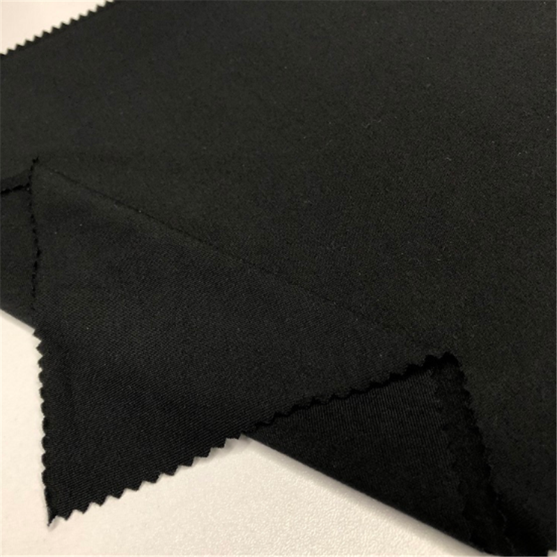 Rayon Spandex Black Jersey Knitted Fabric (2)