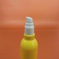 Yellow Lotion Glass Bottle with Pump