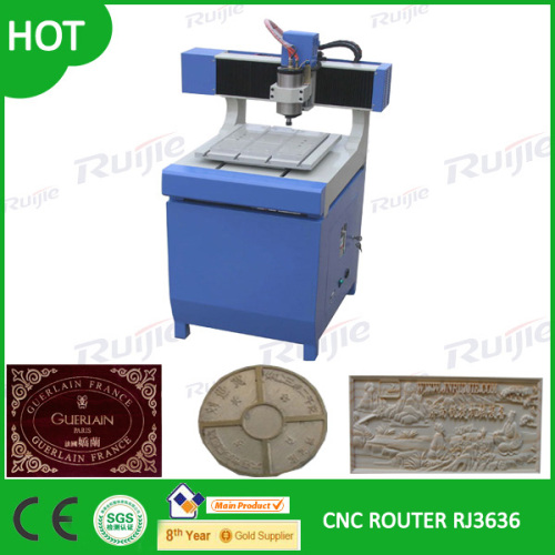 Mini Smart CNC Router Machine RJ3636 for Sign Making/ABS plate/Jade/Glass