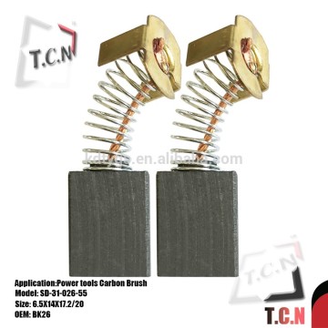 BK26 free dewalt tools grinder parts carbon brush, brush factory