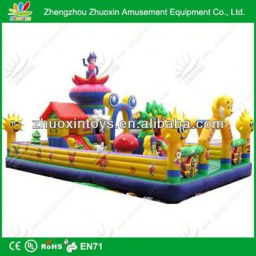 Commercial bouncy castle cheap combo of inflatable castle with slide