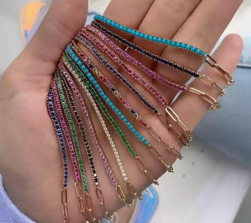 Custom 925 Sterling Silver Women's Tennis Bracelet: Handmade Fine Jewelry