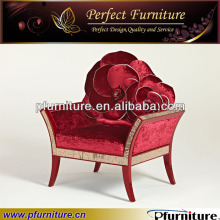 New style fabric flower red antique sofa PFS60544