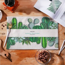 Set of 6 Washable Square Felt Table Mats and Coasters for Dining Table - Kitchen Table Placemats