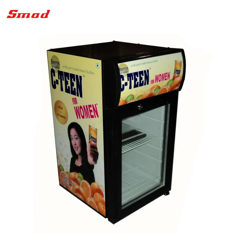 68L Mini Upright Glass Door Display Beverage Cooler / Fridge / Refrigerator
