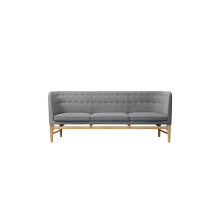 Beech Legs Three Seater Grey Linnen Mayor Sofa