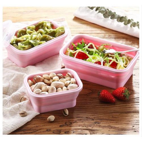 Boîte à repas pliante pliante portable à lunch box en silicone