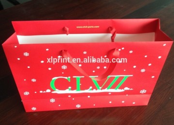 Custom Christmas red gift bag christmas wine gift bags