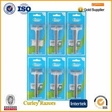 SDB119 Razors on display card Double edge blade shaving razor plastic and metal handle double edge blade shaver razor