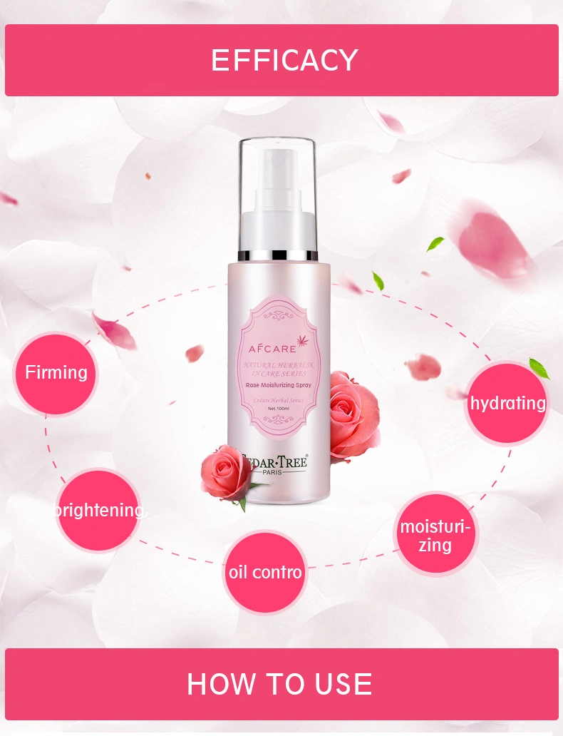 Rose Hydrosol Spray Brighten Pure Rose Hydrosol Floral Water Toner for Facecare