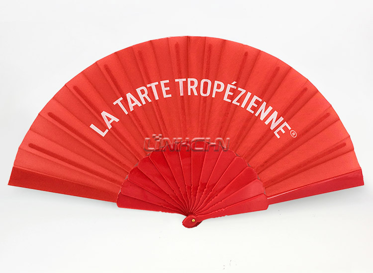 Custom printed wedding fan bamboo paper hand fans