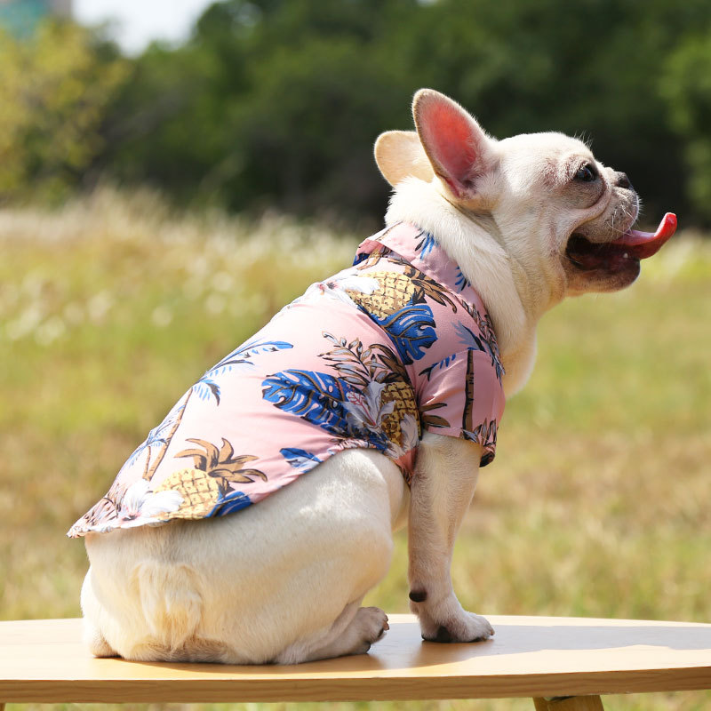 Wholesale  Dog Hawaiian Shirts Style Cotton and Linen Pet Big Dog Clothes Shirt Cat Shirt 5xl Grande