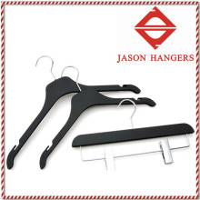 LGH003 Garment black plastic swivel coat hanger