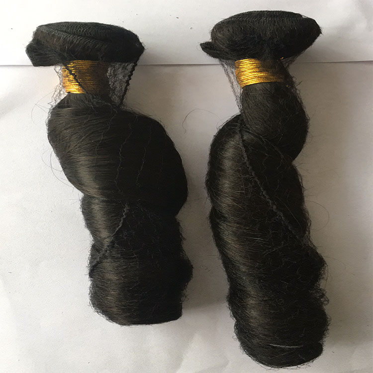 New Arrival Ocean wave Machine Double Drawn Natural Color Virgin Brazilian Human Hair Bundles