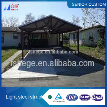 Popular firm steel structure prefab carport