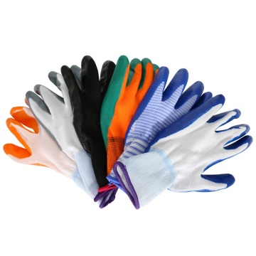 Industrial Construction & Gardening Protective Nylon Coating Safety Gloves