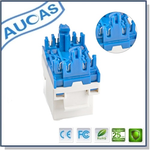 keystone rj45 connectors cat 6 UTP Blue Tool-Less Module