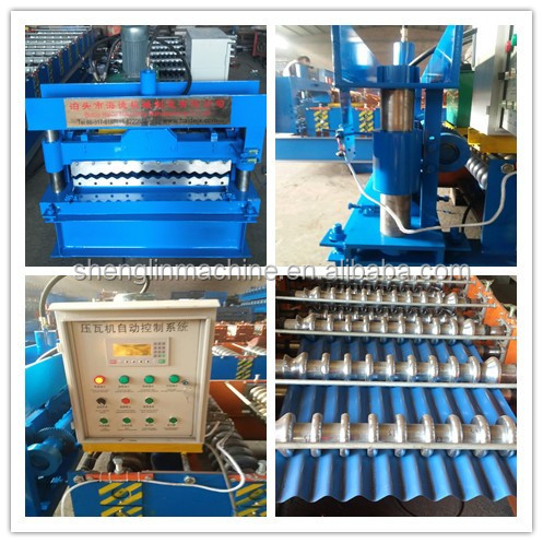 Corrugated iron roofing sheet roll forming making machine