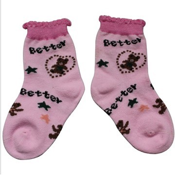 Calcetines de bebé de tobillo rosa