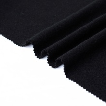 Wool Cotton Tweed Fabric Pure Black
