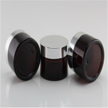 50g Brown Glass Cream Jar for Cosmetics Packaging