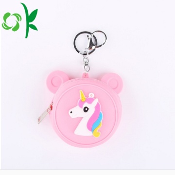 Lovely Cartoon Animal Zip Coin Custom Silicone Purse