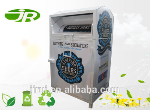 square shape donation clothes bin for university