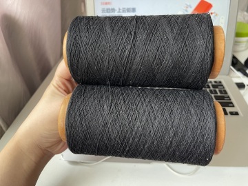 ne6.5s black yarn recycled cotton yarn for gloves / gloves yarn