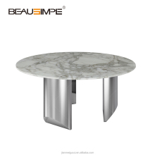 High Quality Circular Dining Table in White Marble