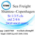 Shantou de frete para Copenhaga