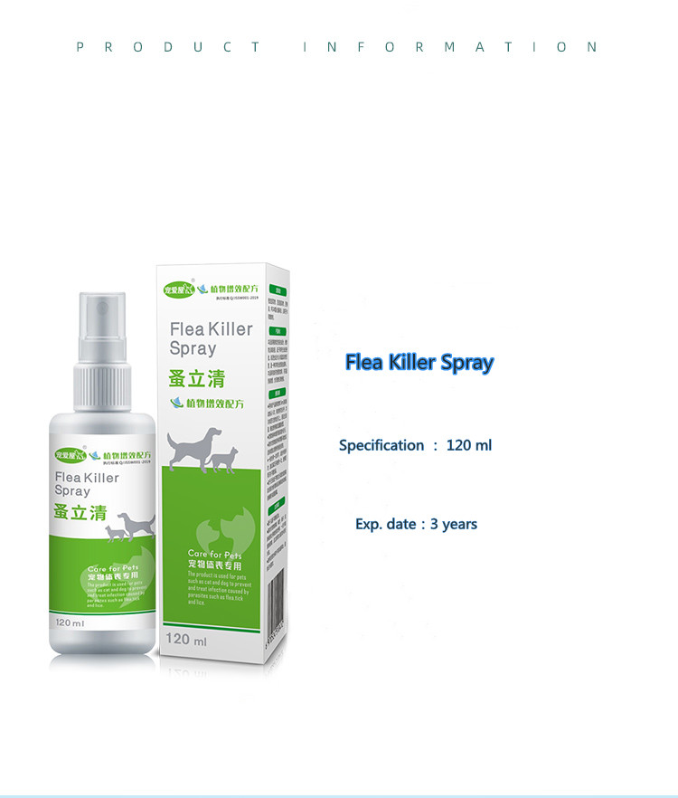 dog cat use flea tick killer spray