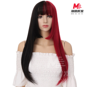 Wig Gaya Rambut Ubur-ubur Hime Hitam Merah