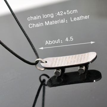 Wax String Neutral Titanium Steel Pendant Man Necklace