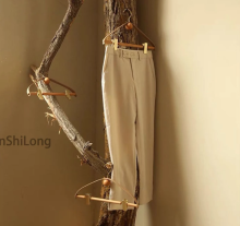 Log Coat Hanger With Clip