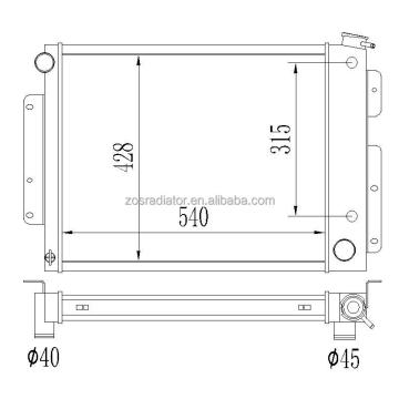 3 Row Aluminum Radiator for Chevrolet Camaro/Pontiac Firebird 1967-1969