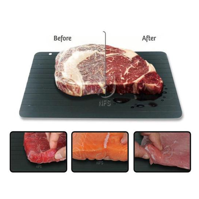 Kitchen Safe Defrost Meat Or Thaw Frozen Food Fast Rapidly Thawing Defrosting Tray