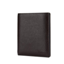 Customized logo Genuine Leather Men's Wallet with Windows