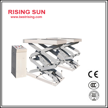 Scissor design inground car lift