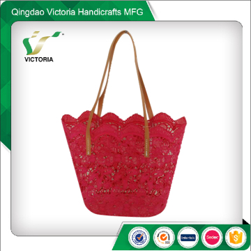 china exporter red handbags lace purses