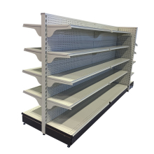 Factory Direct Custom Heavy-Duty Metal Wood Double-Sided Display Racks for Supermarket and Pharmacy Gondola Shelves